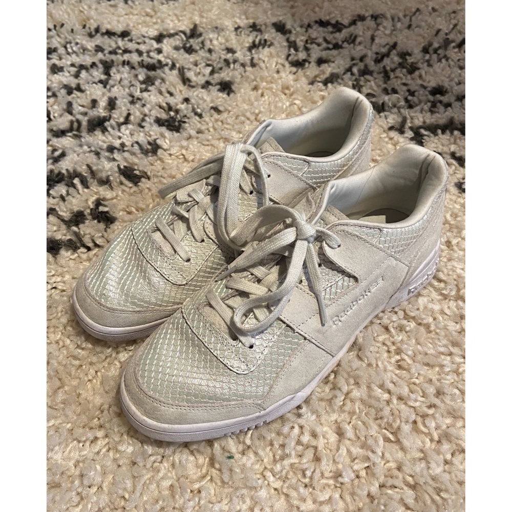 Reebok Club C metallic mint sneakers